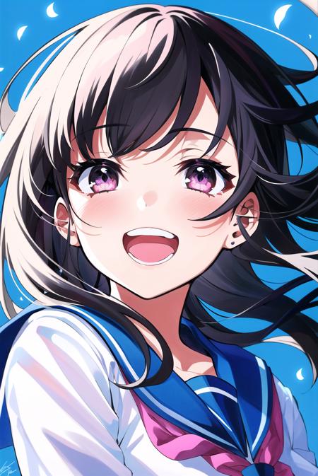 3978515329-3307126879-mika pikazo, 1girl, black hair, blue background, blue sailor collar, floating hair, light blush, light particles, long hair, ope.png